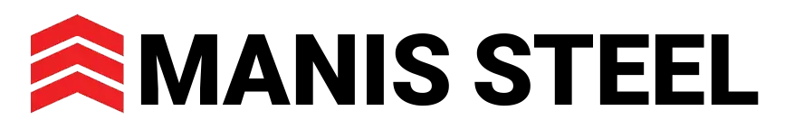 manis steel logo and typogeraphy